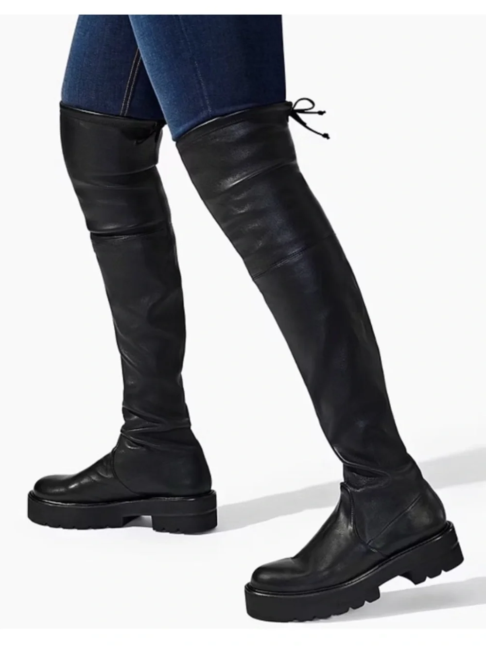 Stuart Weitzman Women's Lowland Ultralift Over The Knee Platform Boots - Black